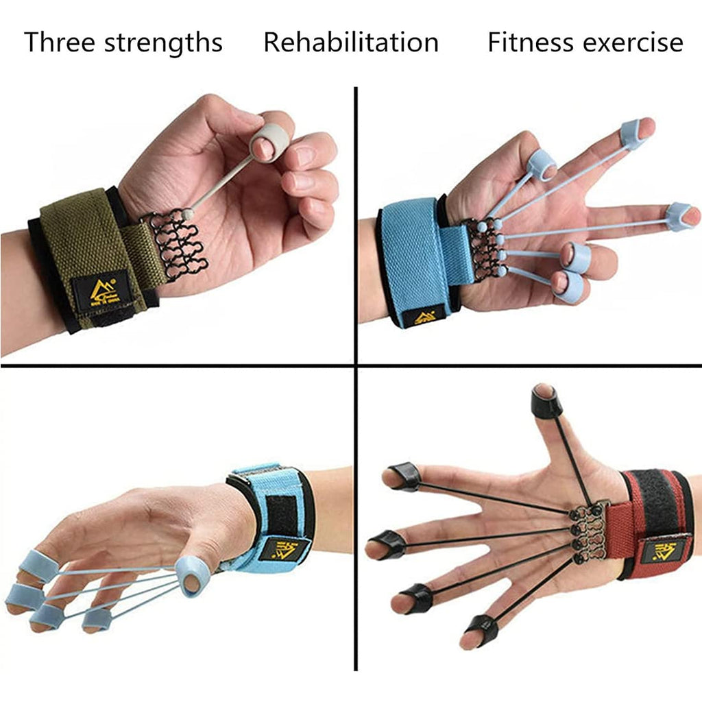 Finger exercise bands for hand rehabilitation, fitness, three resistance levels, IndianChic